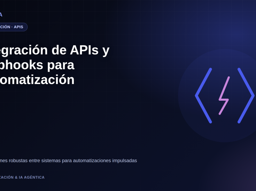 Desarrollador diseñando la conexión entre sistemas mediante API y eventos webhook en tiempo real
