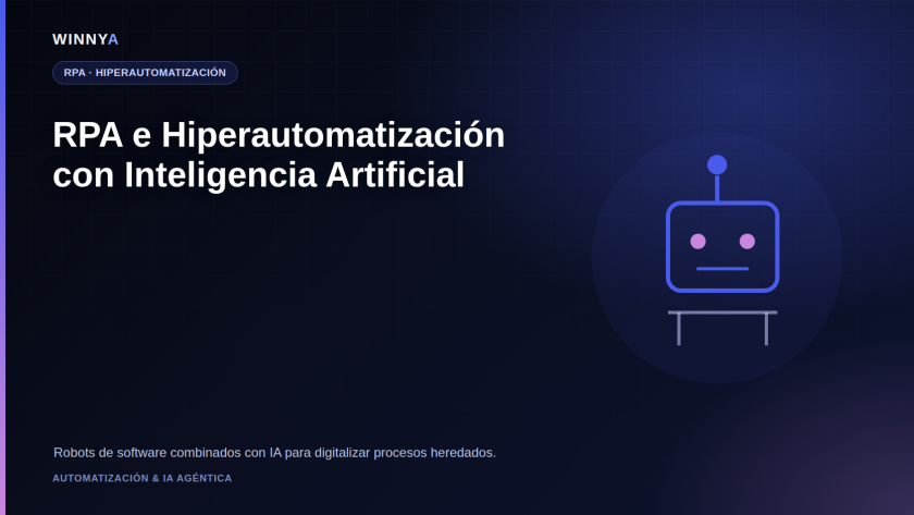 Analista revisando un robot de software que interactúa con aplicaciones de escritorio y web heredadas